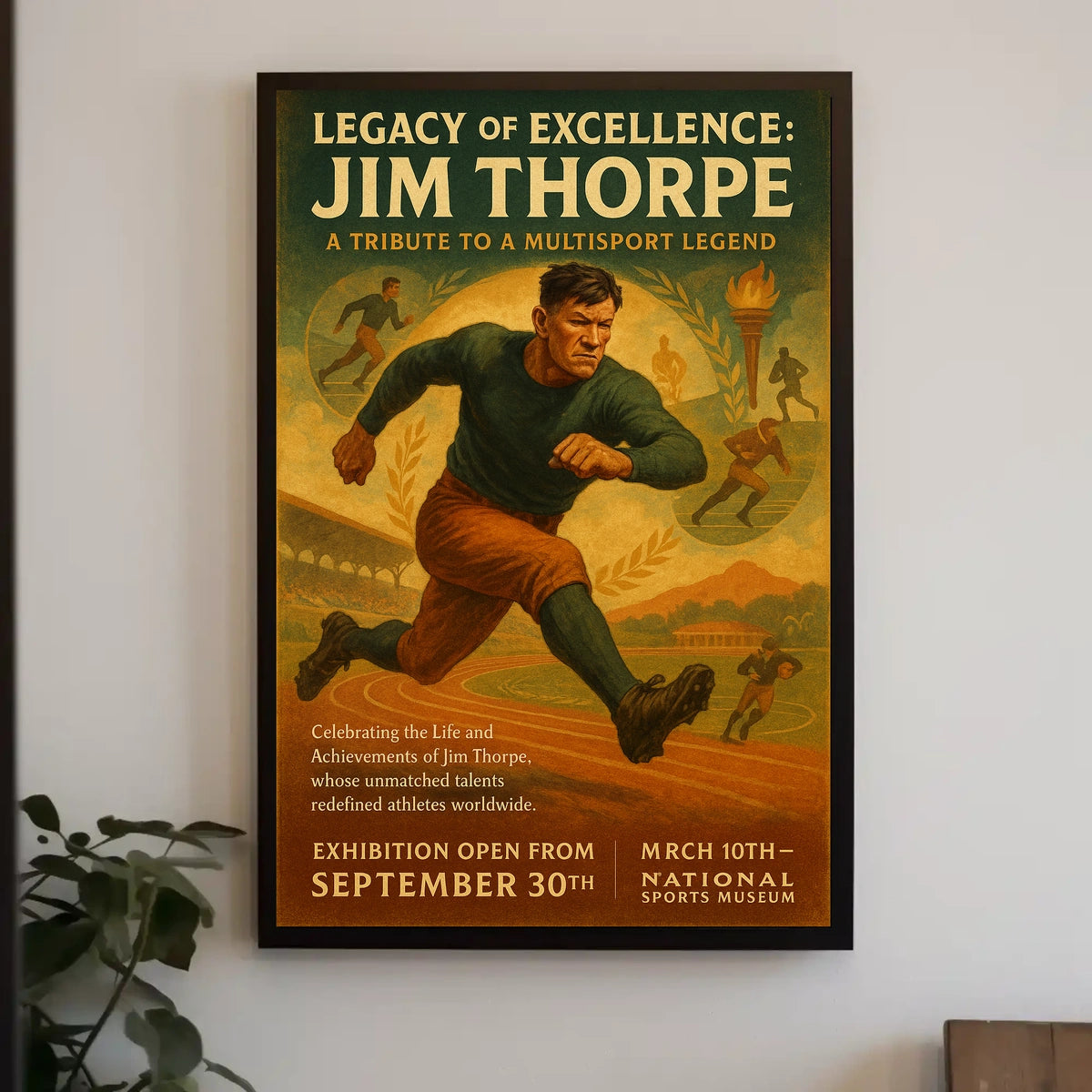 Jim Thorpe A Tribute to a Multisport Legend Poster