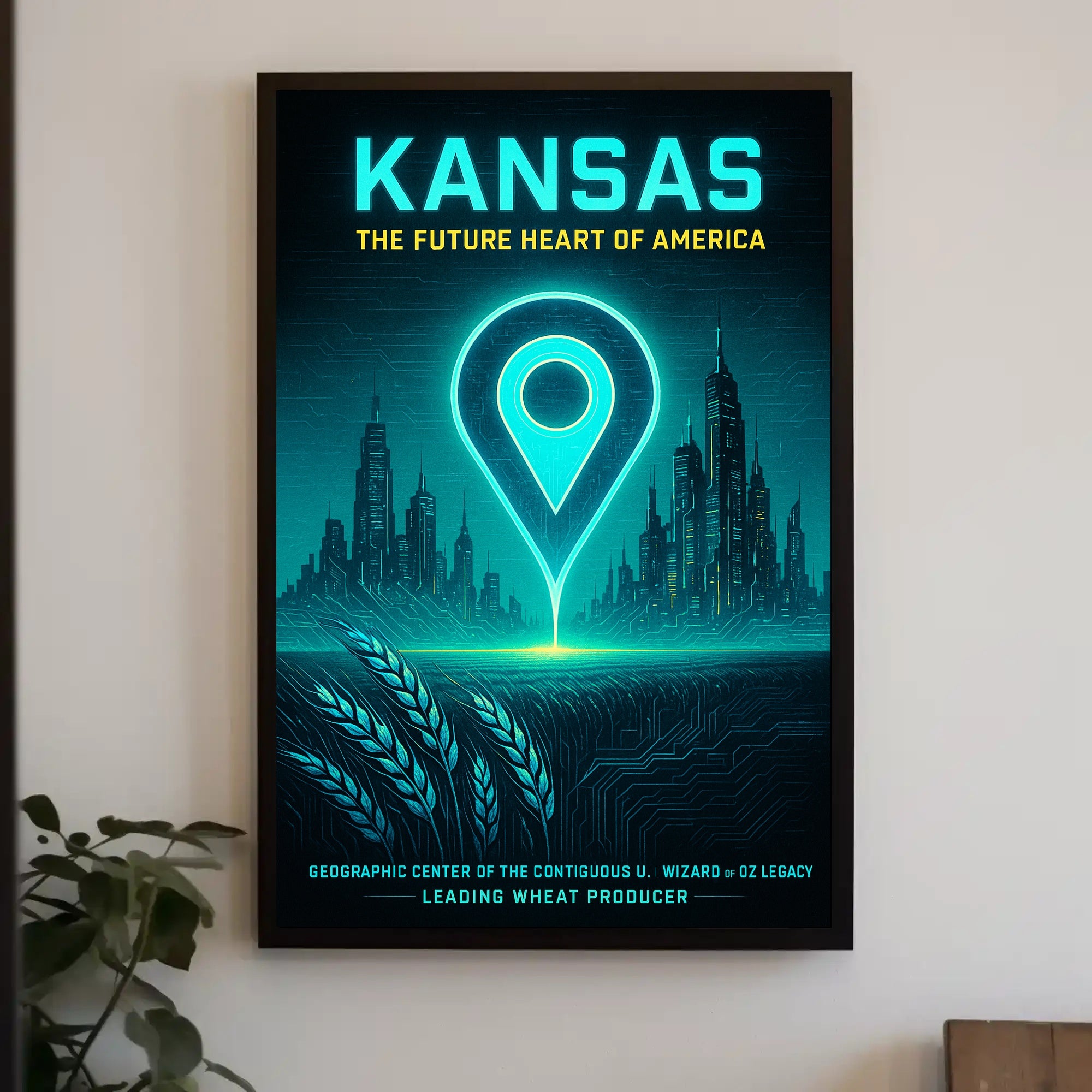 Kansas The Future Heart of America Poster PosterGoat