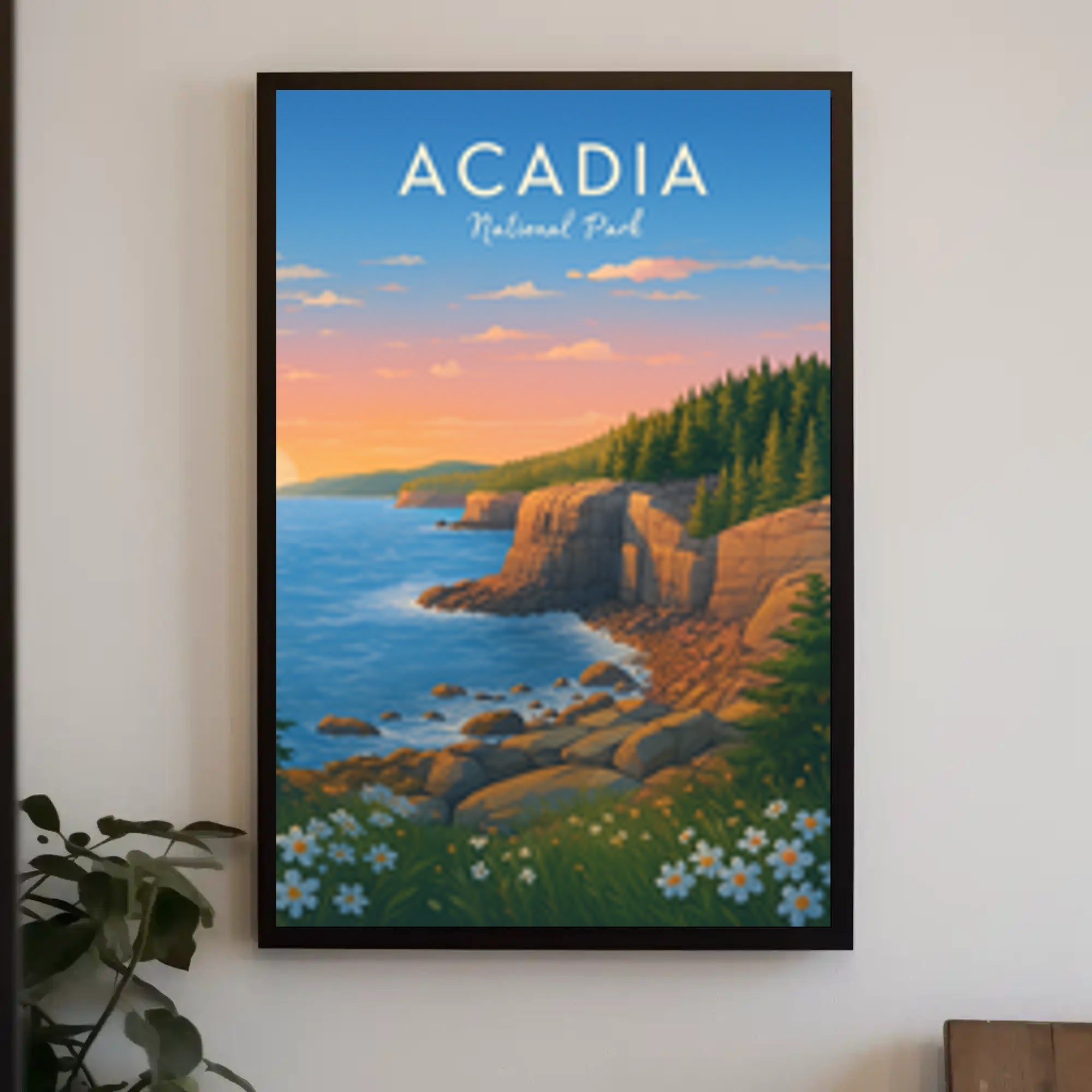 Acadia National Park Scenic Travel Poster Print