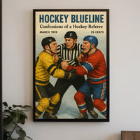 Hockey Blueline March 1959 Poster