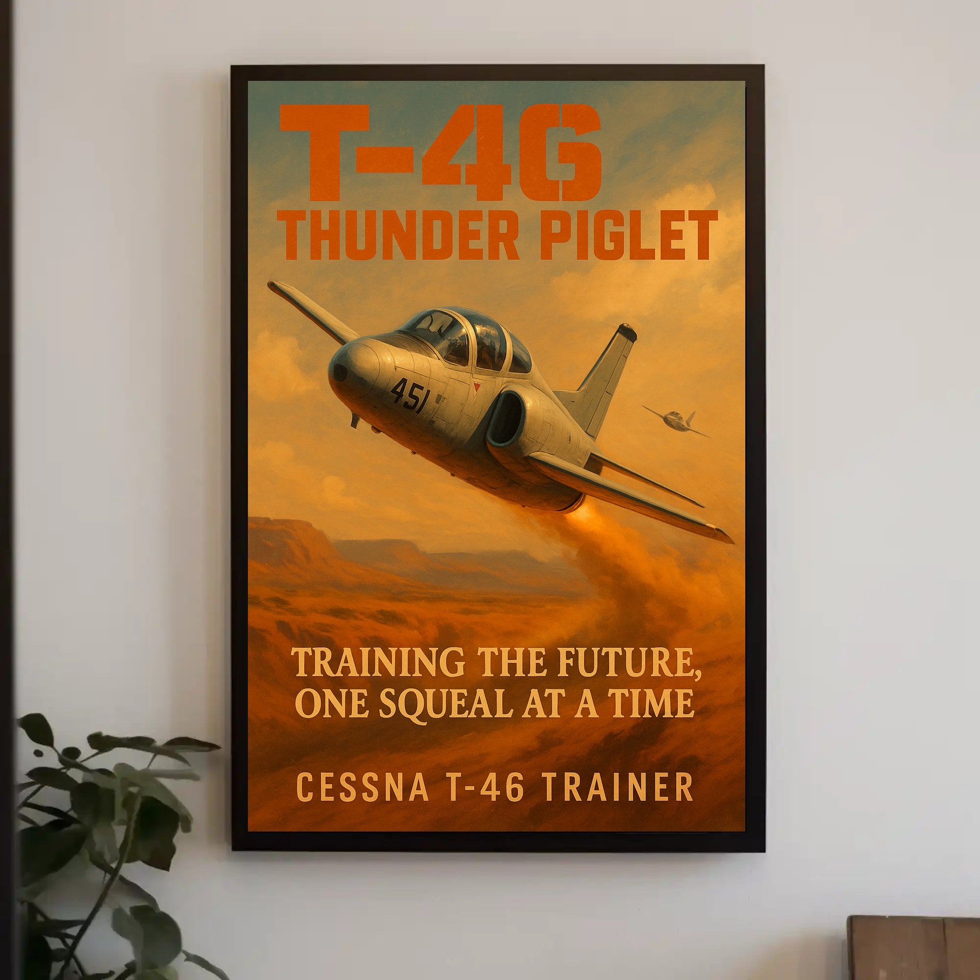 T-46G Thunder Piglet Jet Aviation Poster