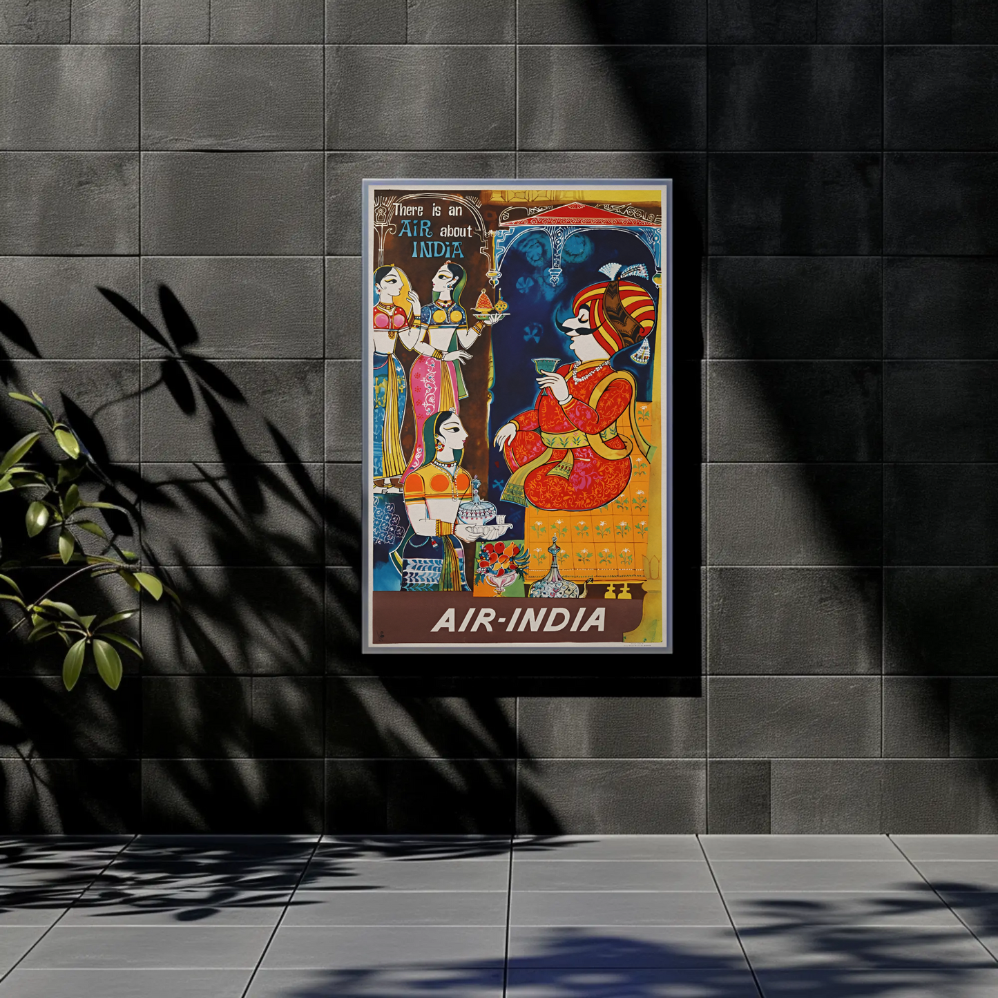 Air India Maharaja Hospitality Royal Palace Vintage Travel Poster
