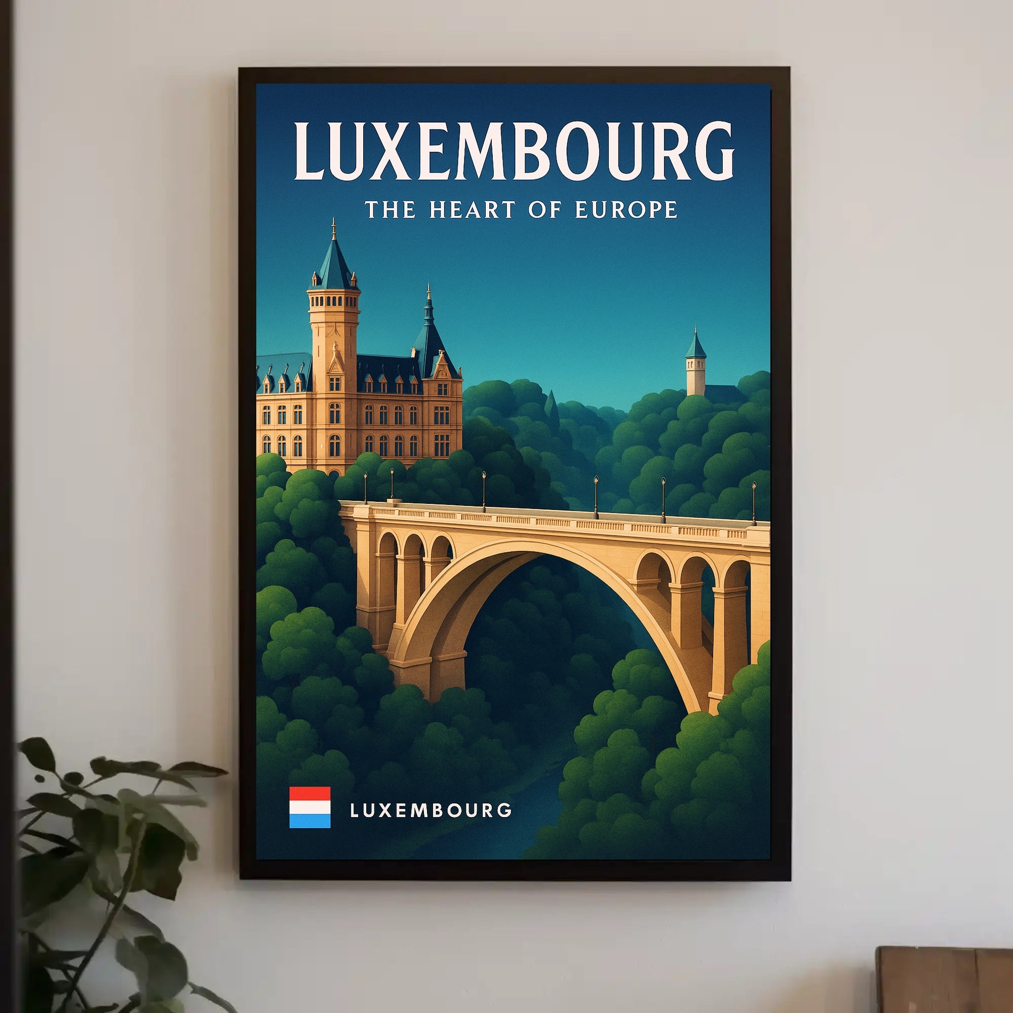 Luxembourg The Heart of Europe Poster PosterGoat