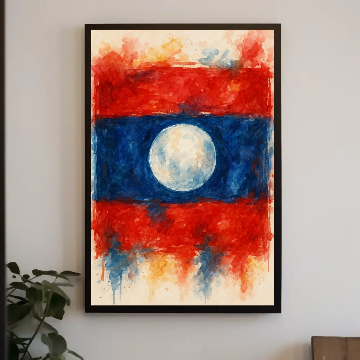 Abstract Watercolor Flag Abstract Poster