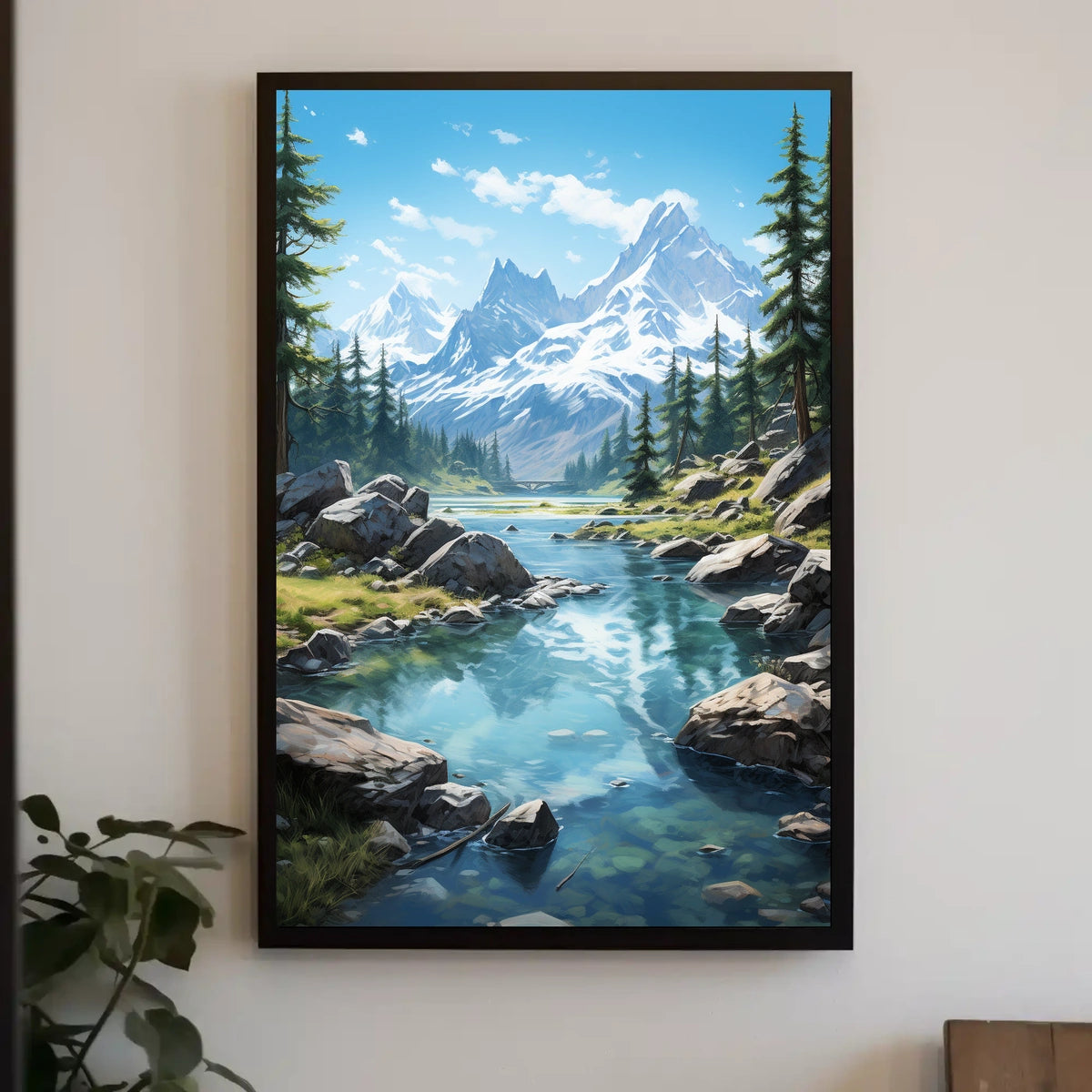 Tranquil Mountain Landscape Poster