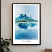 Serene Mauritius Coastal Landscape — Travel Poster PosterGoat