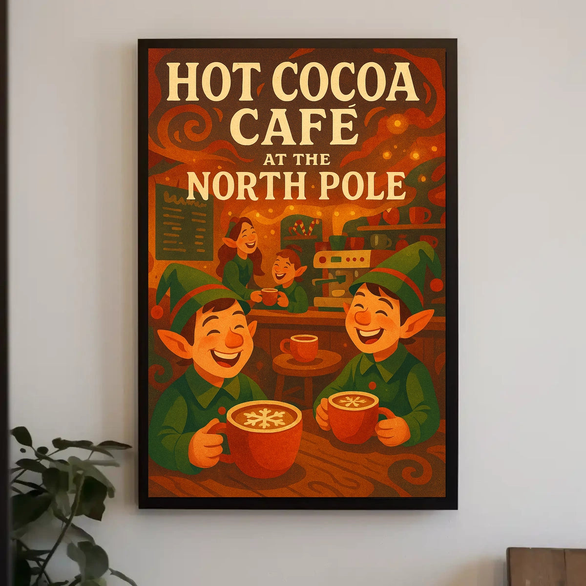 Hot Cocoa Cafรฉ At The North Pole Poster