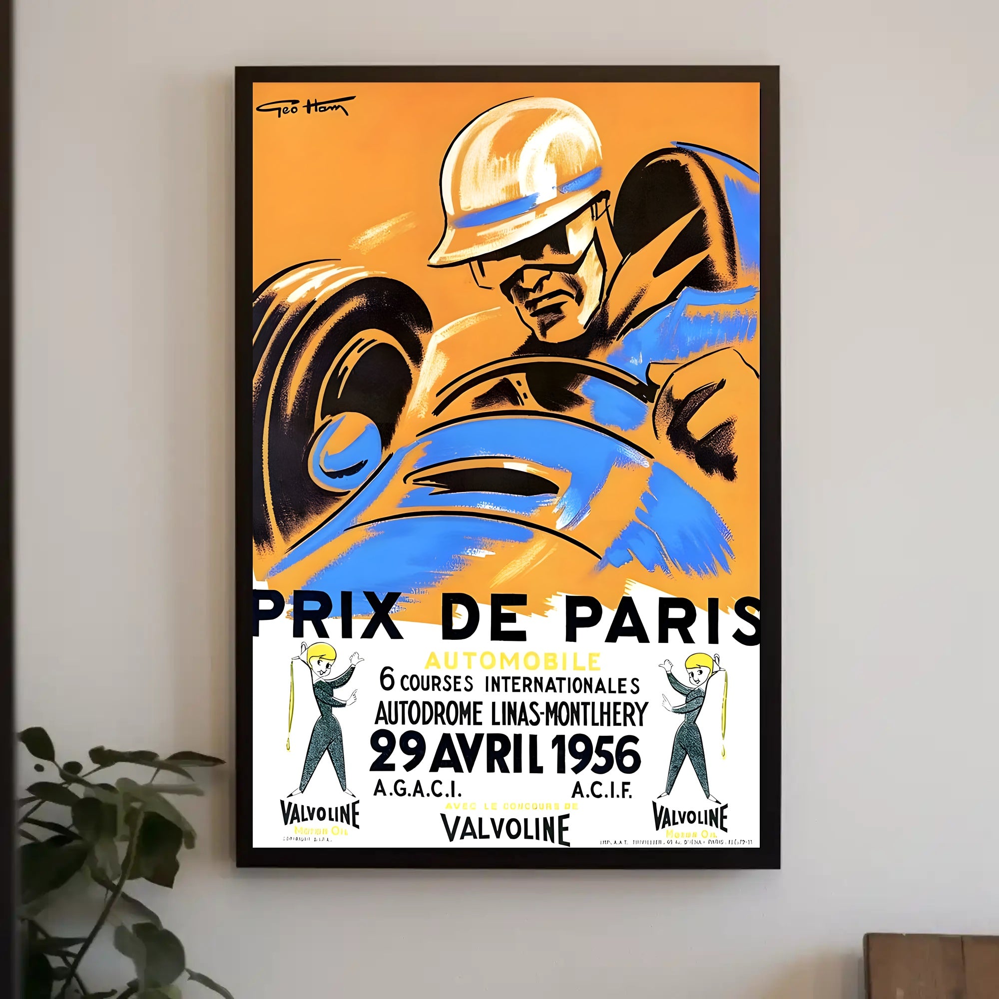 Prix de Paris Automobile Race 1956 Poster
