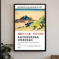 Katsushika Hokusai The Inume Pass in Kai Province Poster