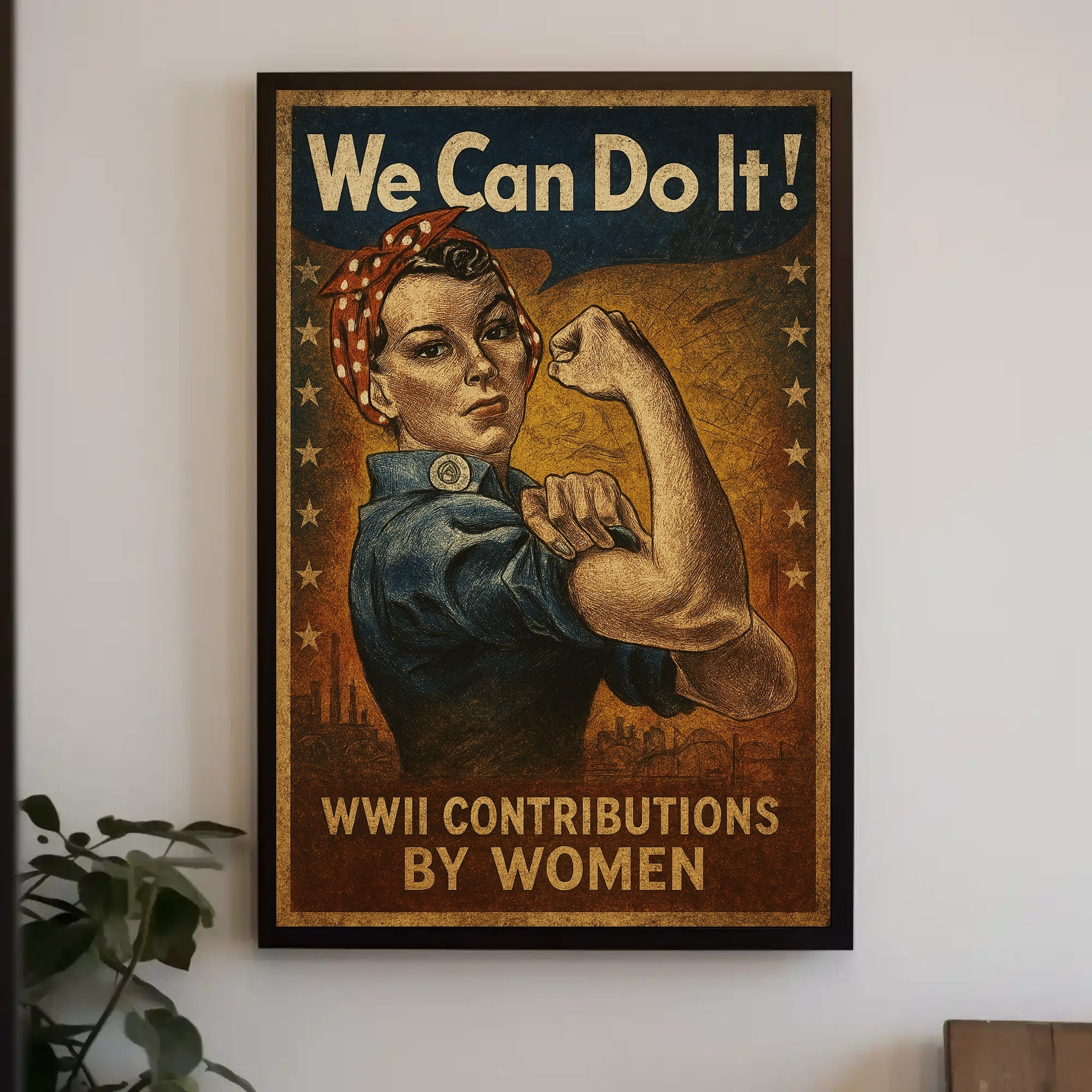 Empowering Women WWII Icon Propaganda Poster