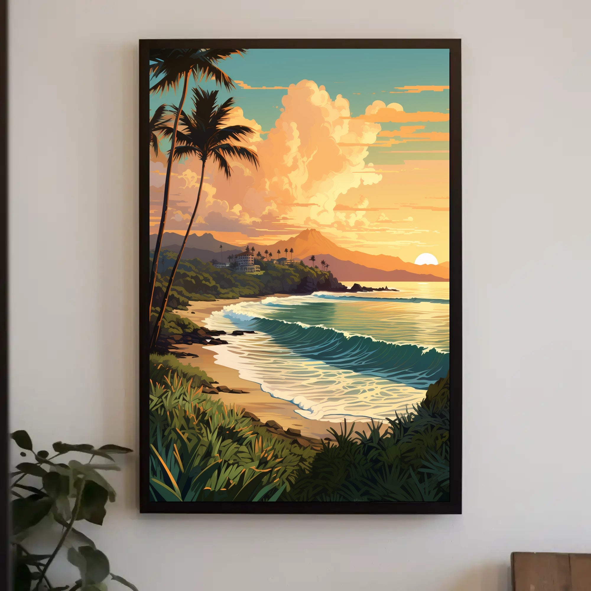Tropical Sunset Serenity Poster