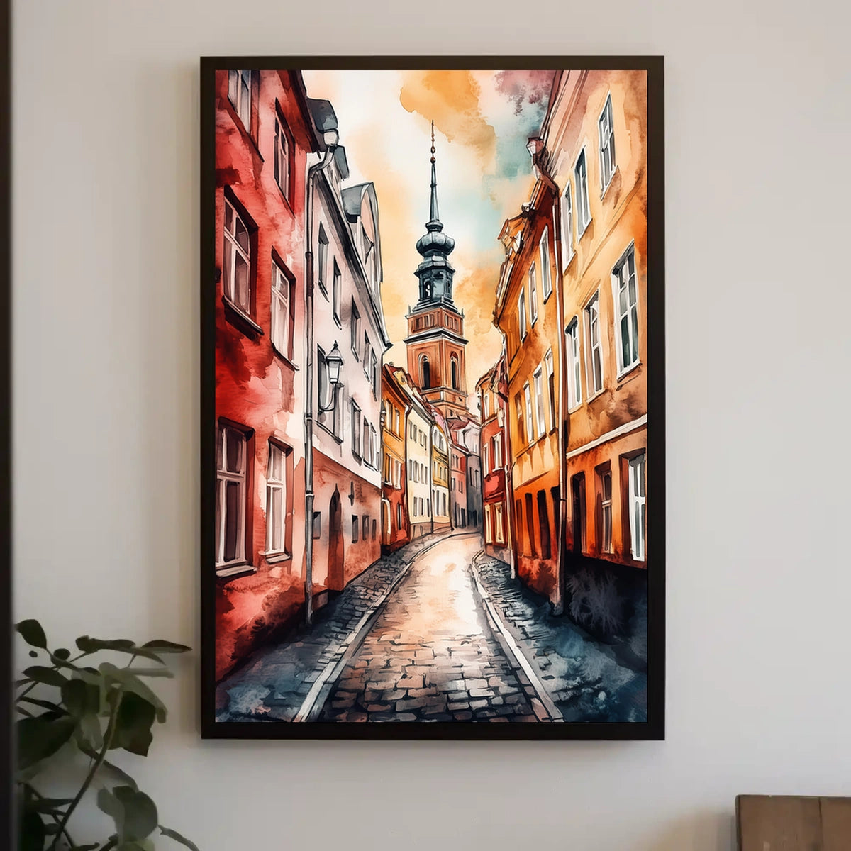 Latvia Riga Old Town and St Peters Church View Poster