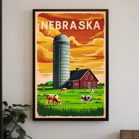 Nebraska Farm Life Poster