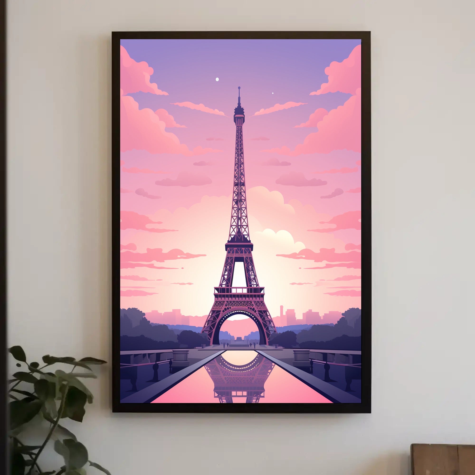 Eiffel Tower At Sunset Poster