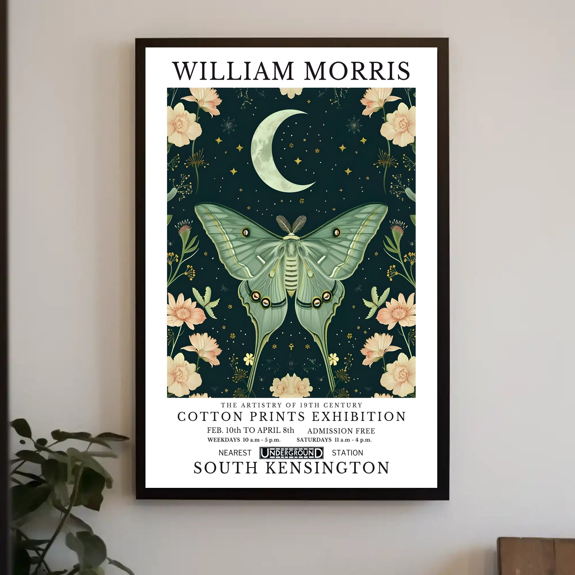 William Morris Cotton Prints Exhibition Poster