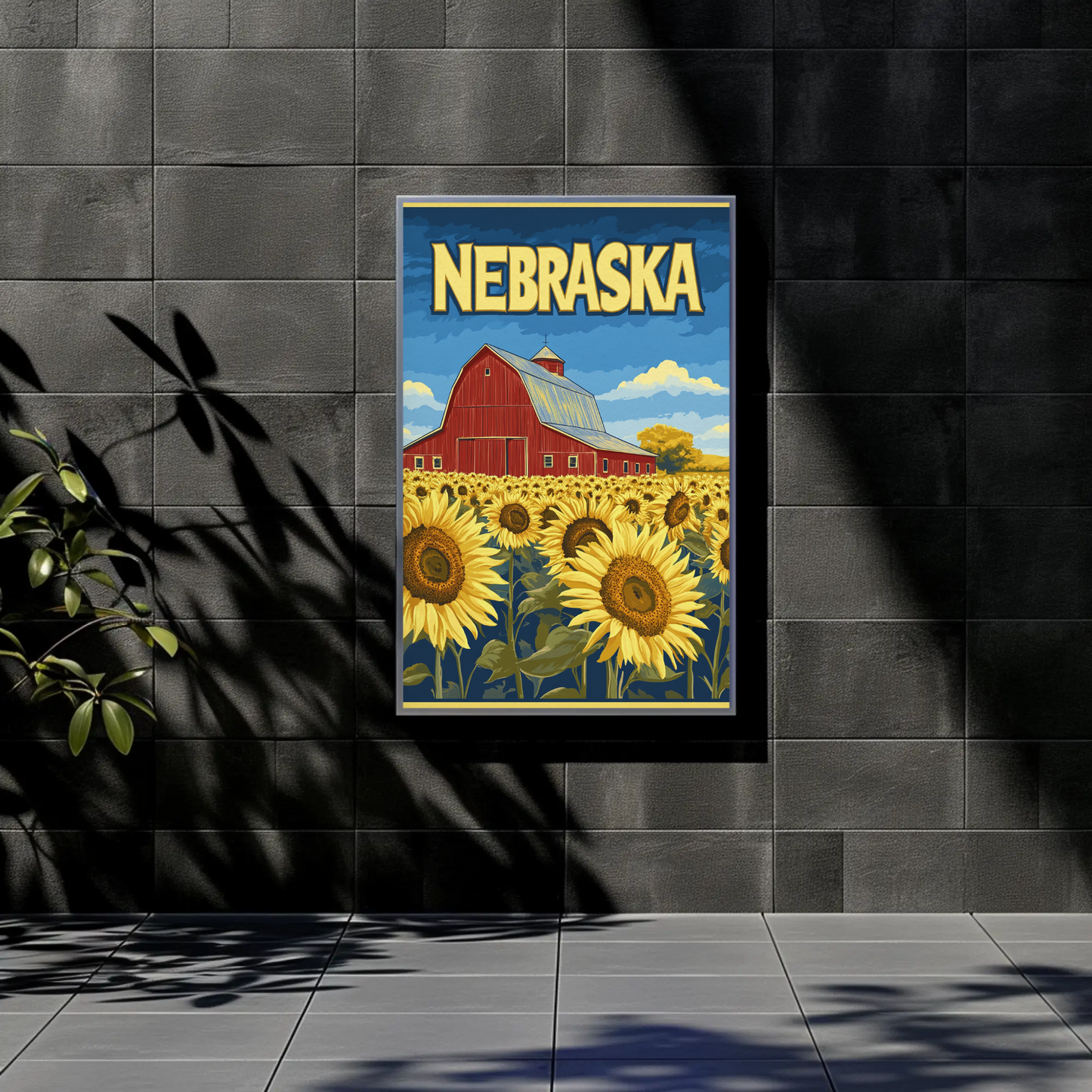 Nebraska Sunflower Fields Poster