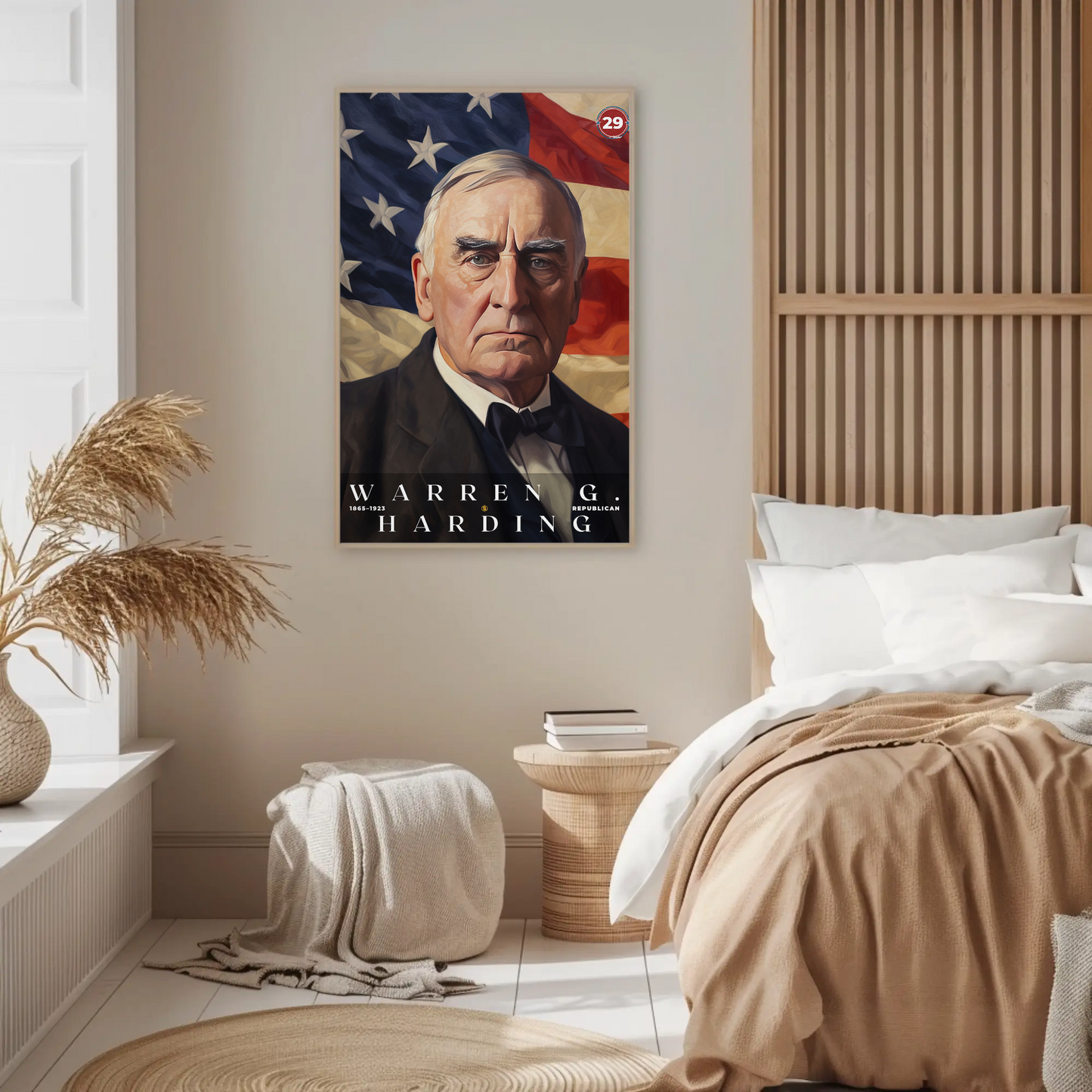 Warren Harding 29th President Of The United States Portrait