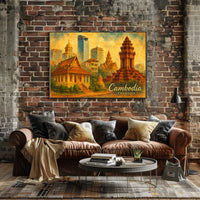 Cambodia A Cultural Collage Poster