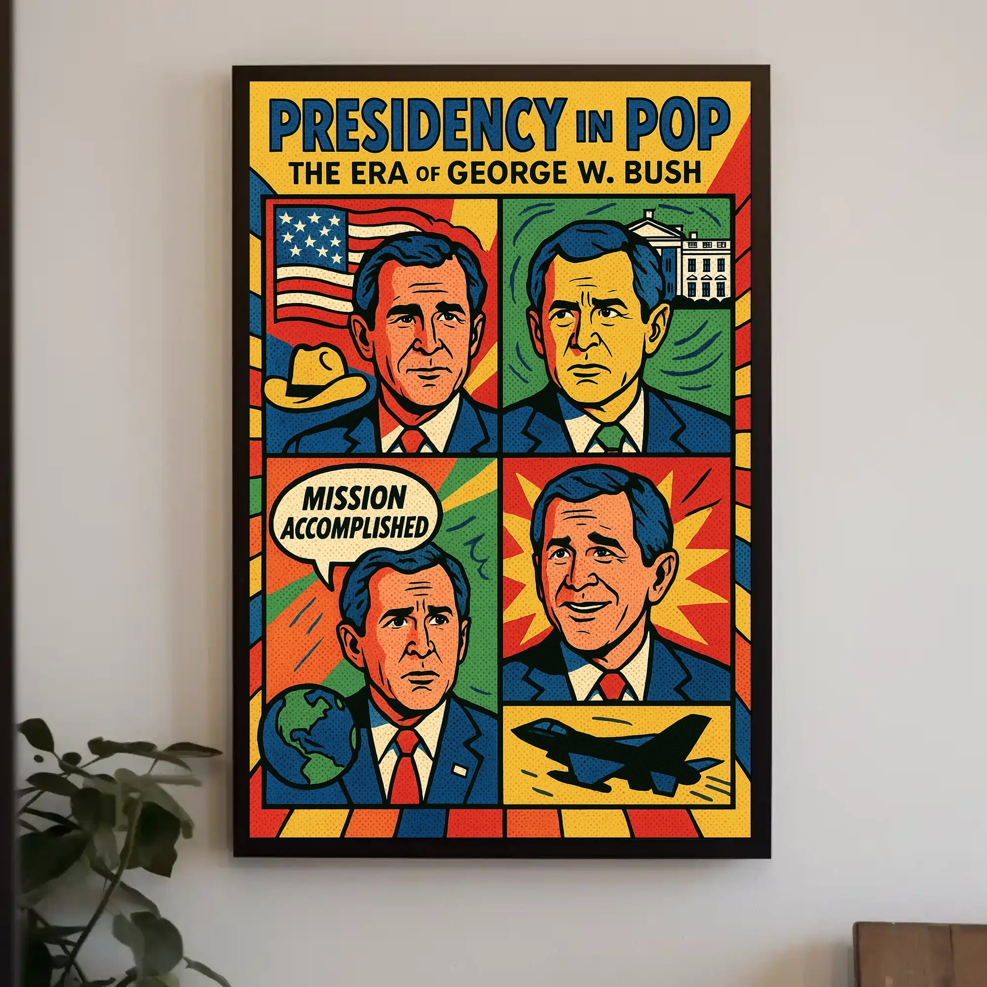 George W. Bush Presidency in Pop Poster PosterGoat