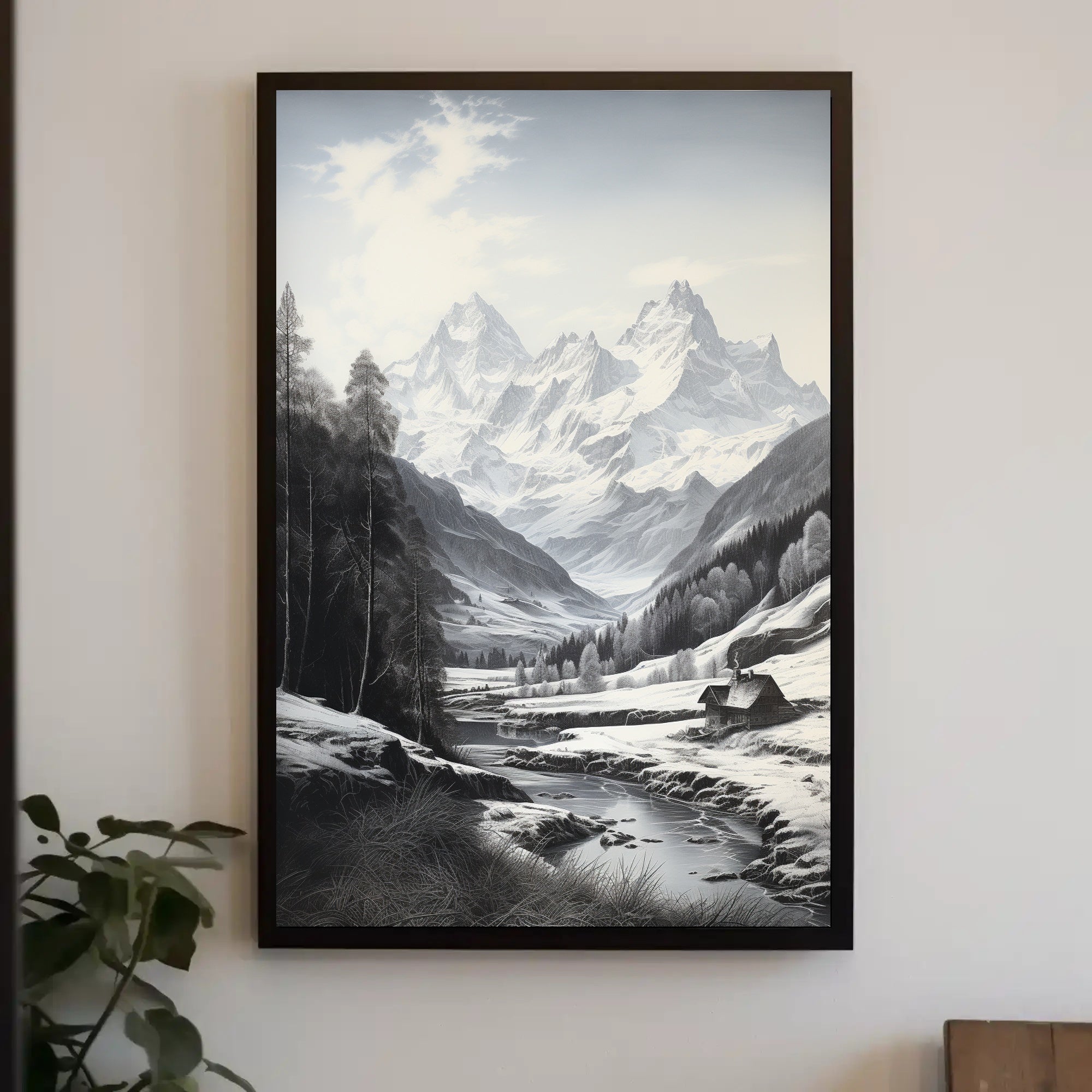 Serene Mountain Landscape Poster