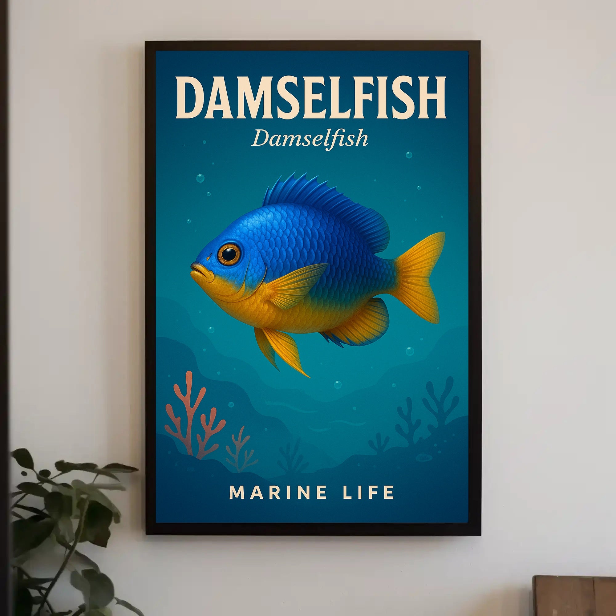 Damselfish Marine Life Poster PosterGoat