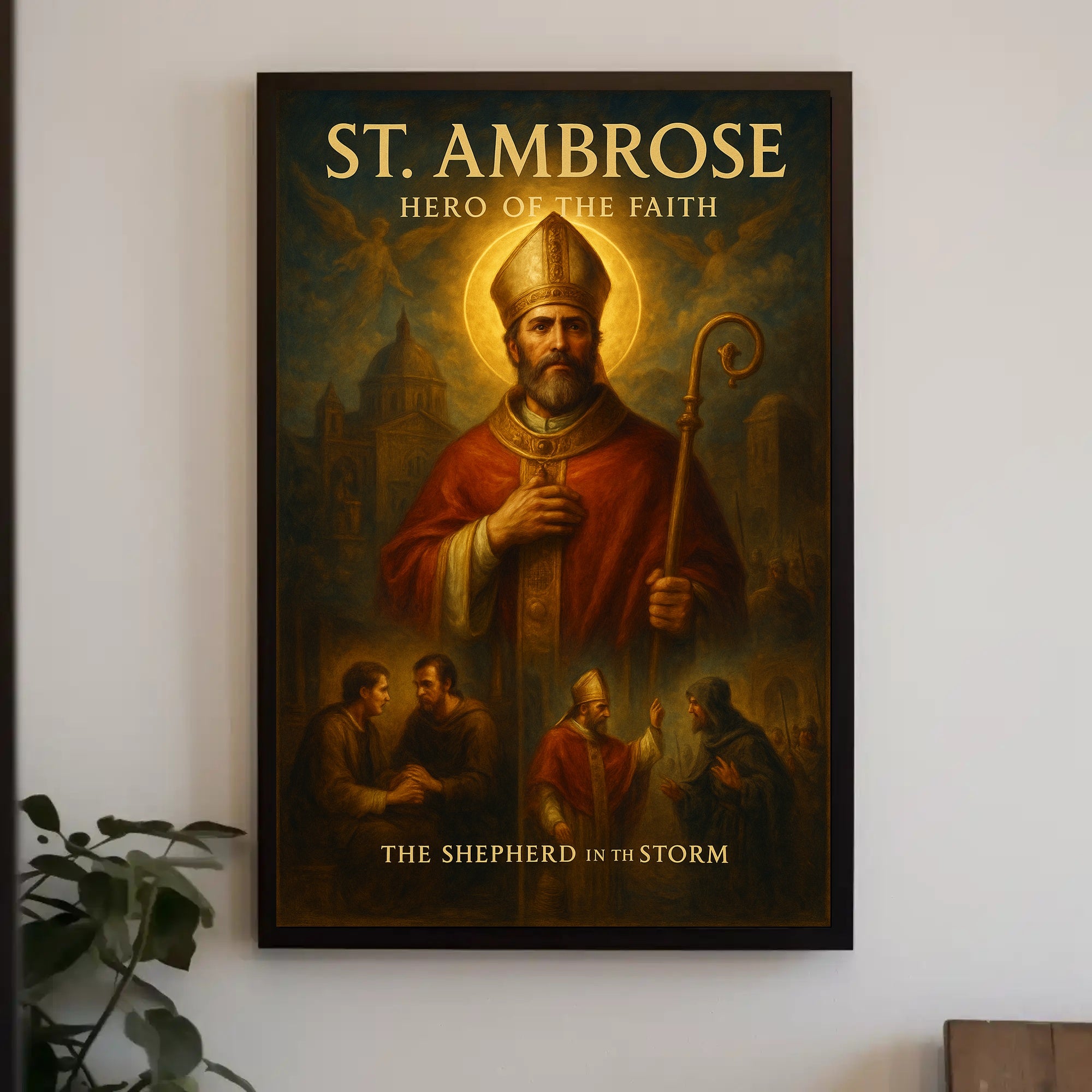St. Ambrose: The Shepherd in the Storm Historical Poster PosterGoat