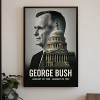 George H. W. Bush 41st President of the United States Reflections Poster