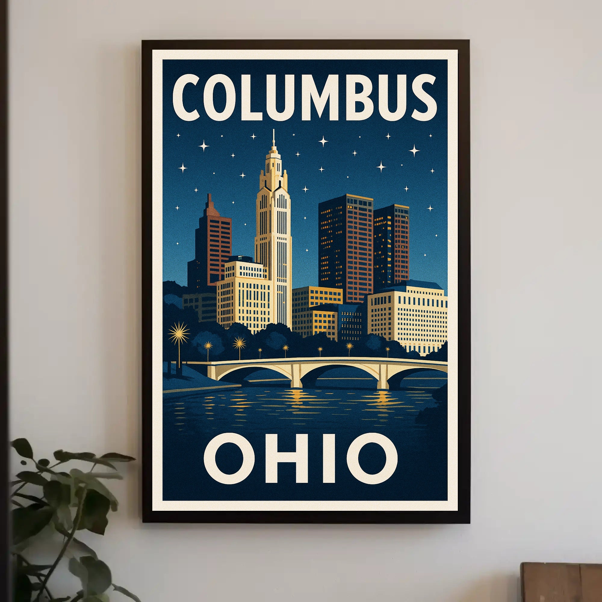 Columbus, Ohio Skyline Poster PosterGoat