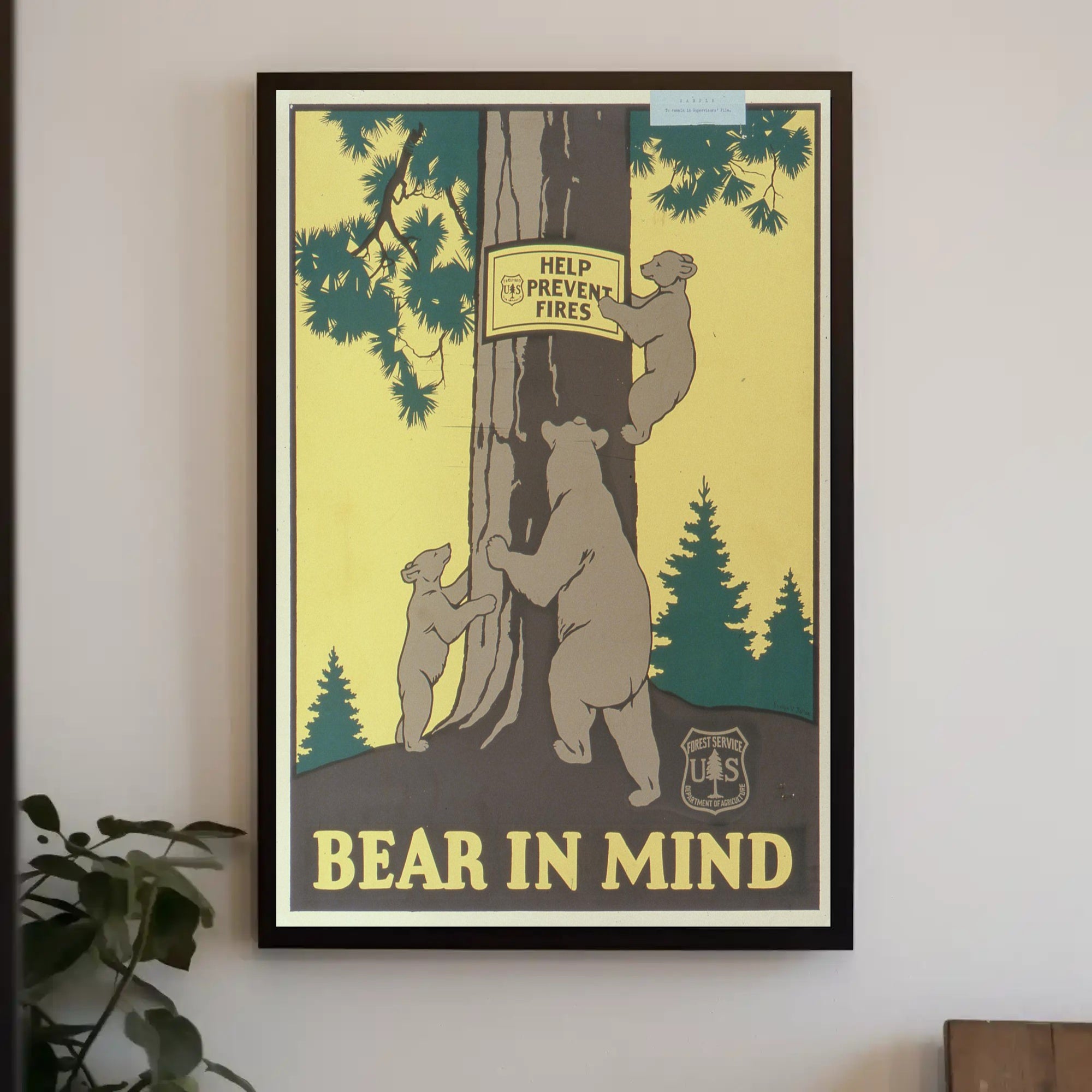 Bear in Mind: Prevent Forest Fires Poster PosterGoat