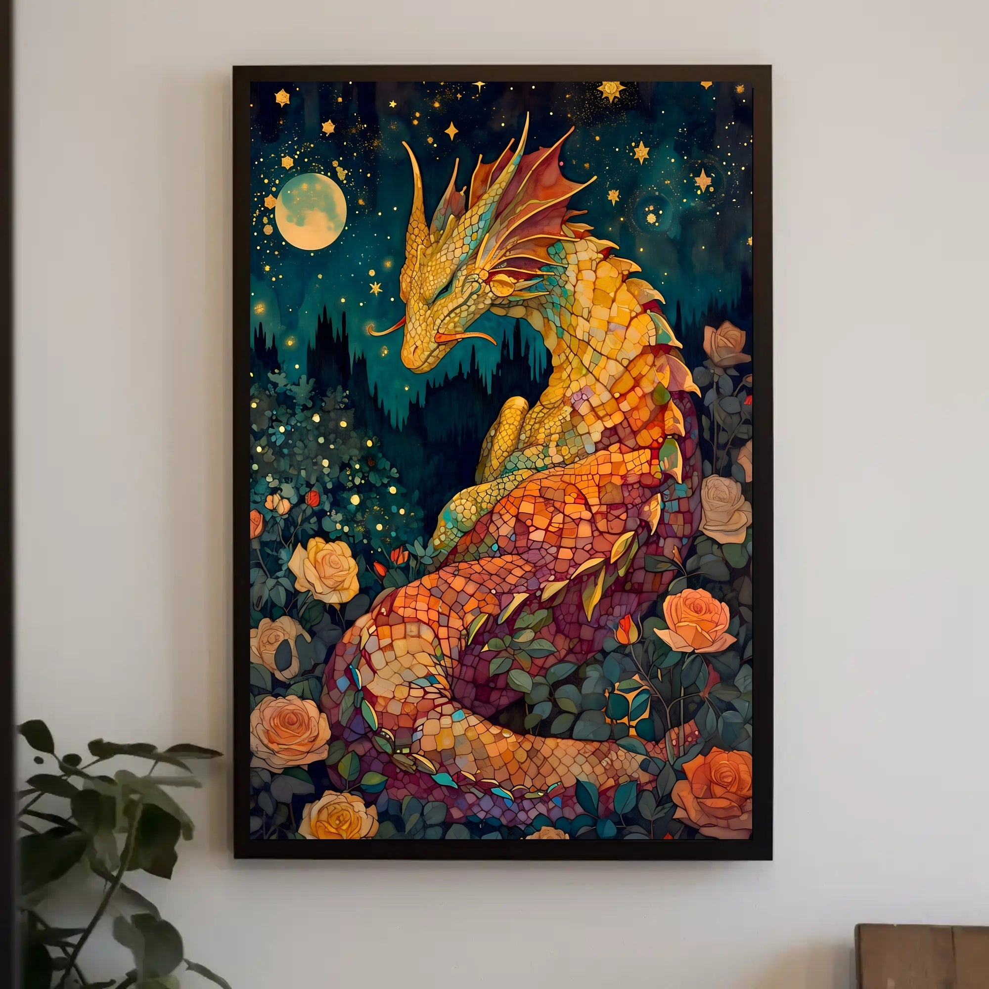 Mystical Dragon Garden Enchantment Fantasy or Mythology Poster