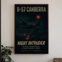 Martin B-57 Canberra Night Intruder Military Aircraft Poster