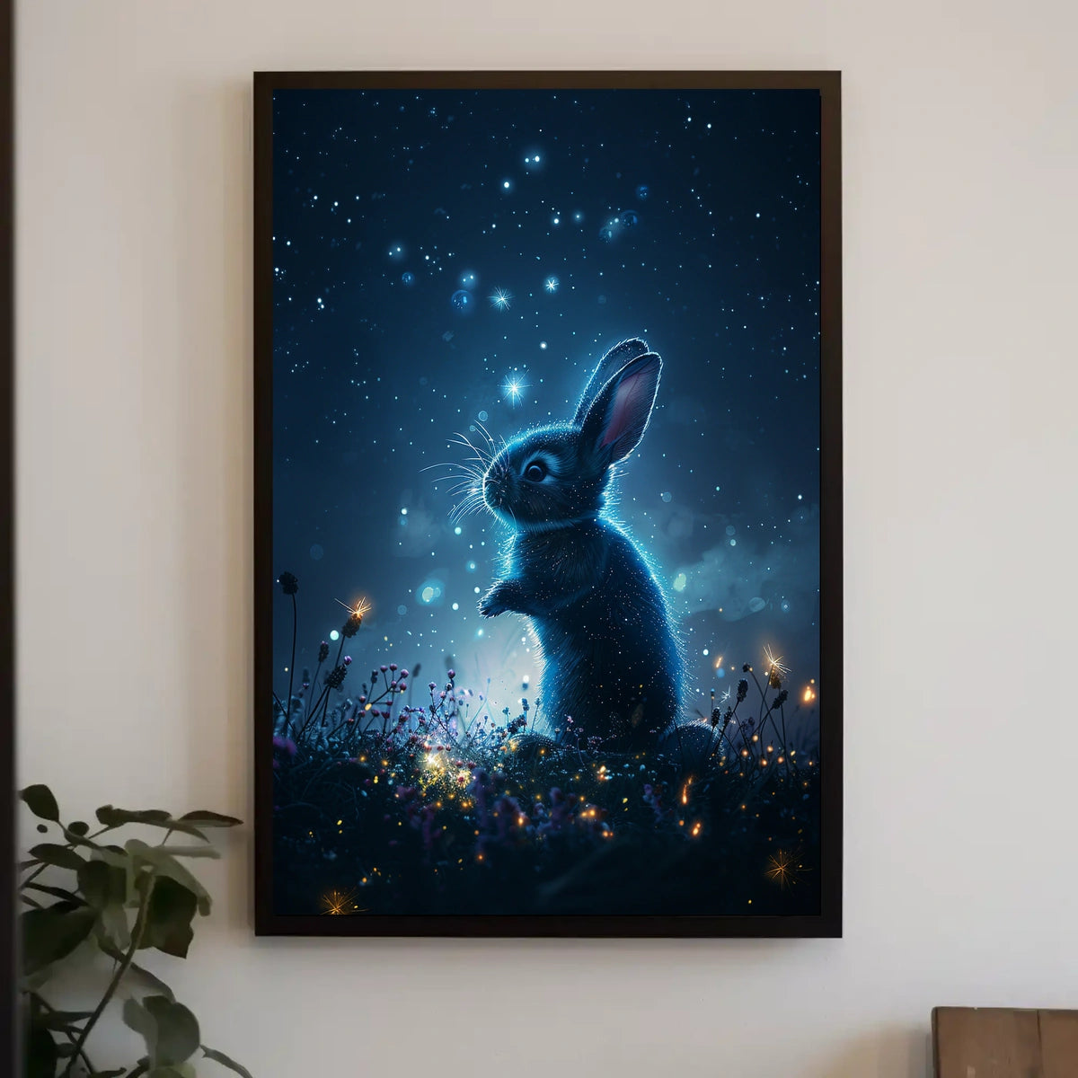 Enchanted Night Rabbit Poster