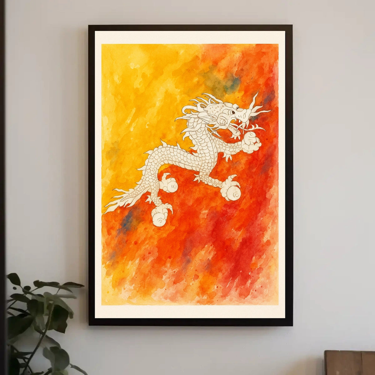 Dragon In Fiery Hues Poster