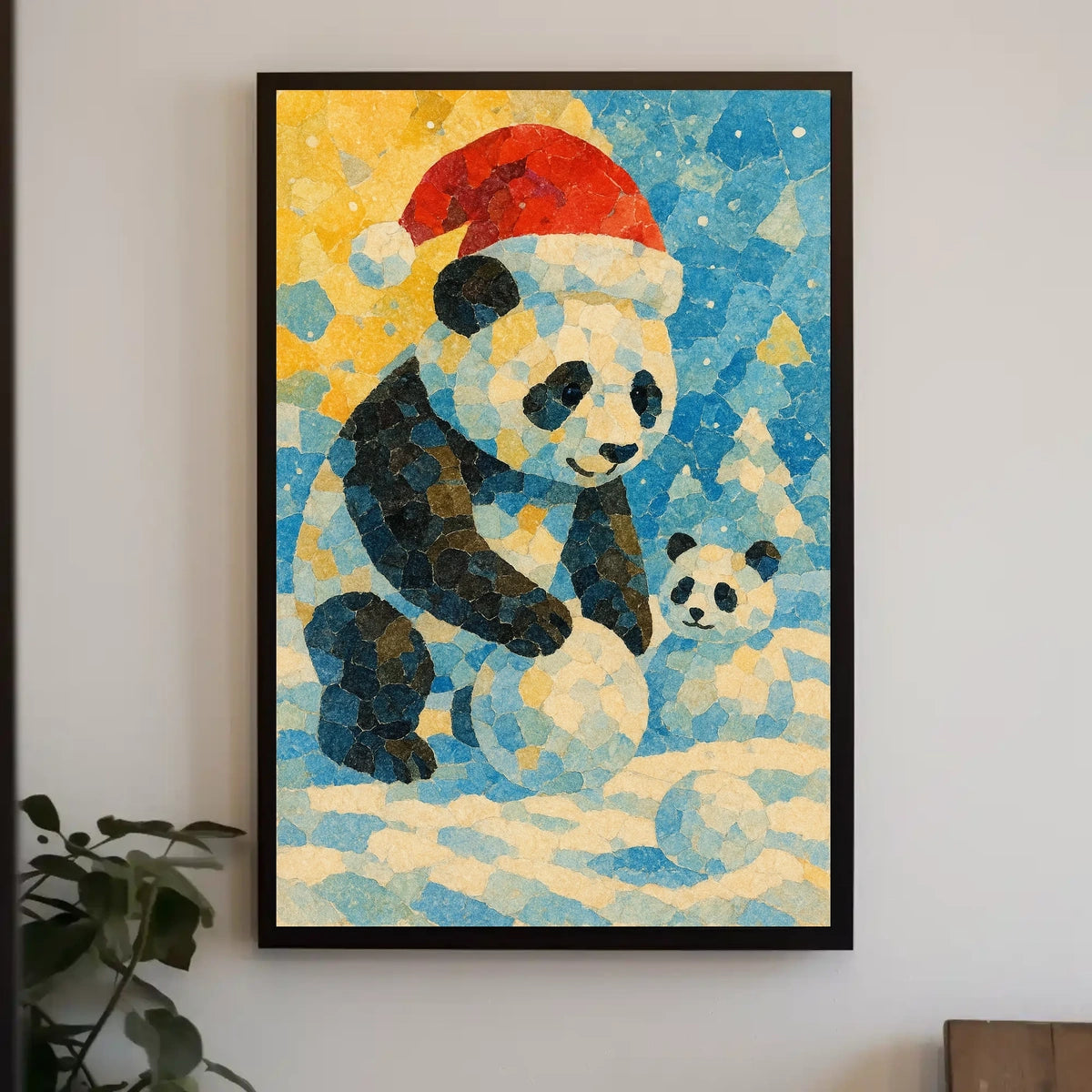Festive Panda Winter Wonderland Poster