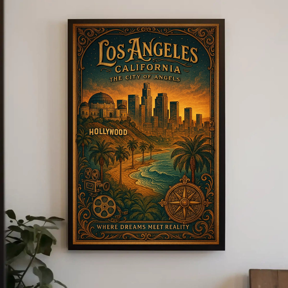 Los Angeles The City Of Angels Poster