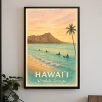 Hawaii Waikiki Sunrise Poster
