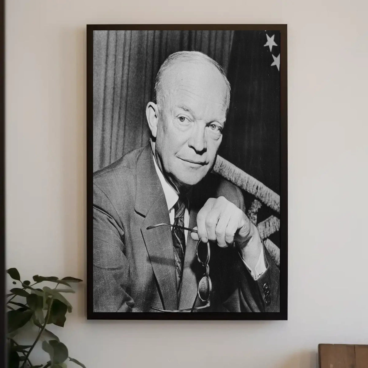 Black and White Portrait – Dwight D. Eisenhower Poster