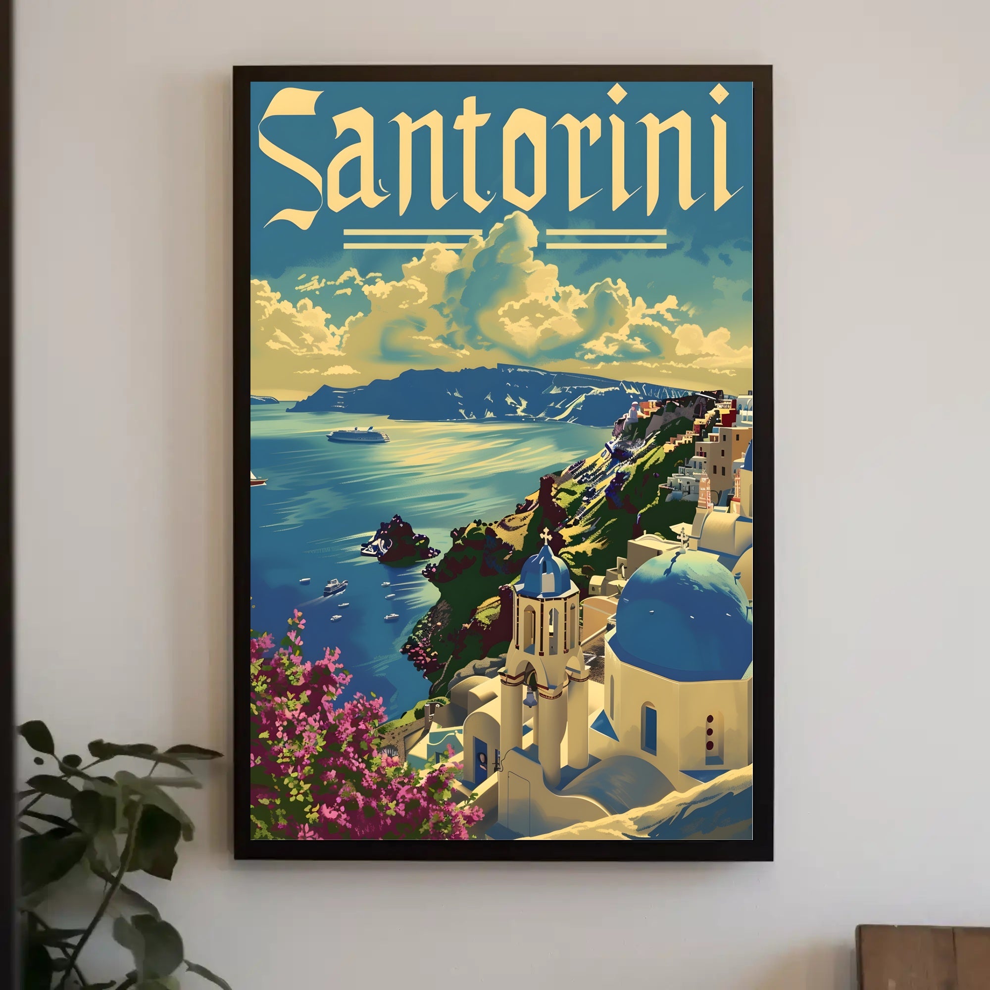 Santorini Serenity Poster