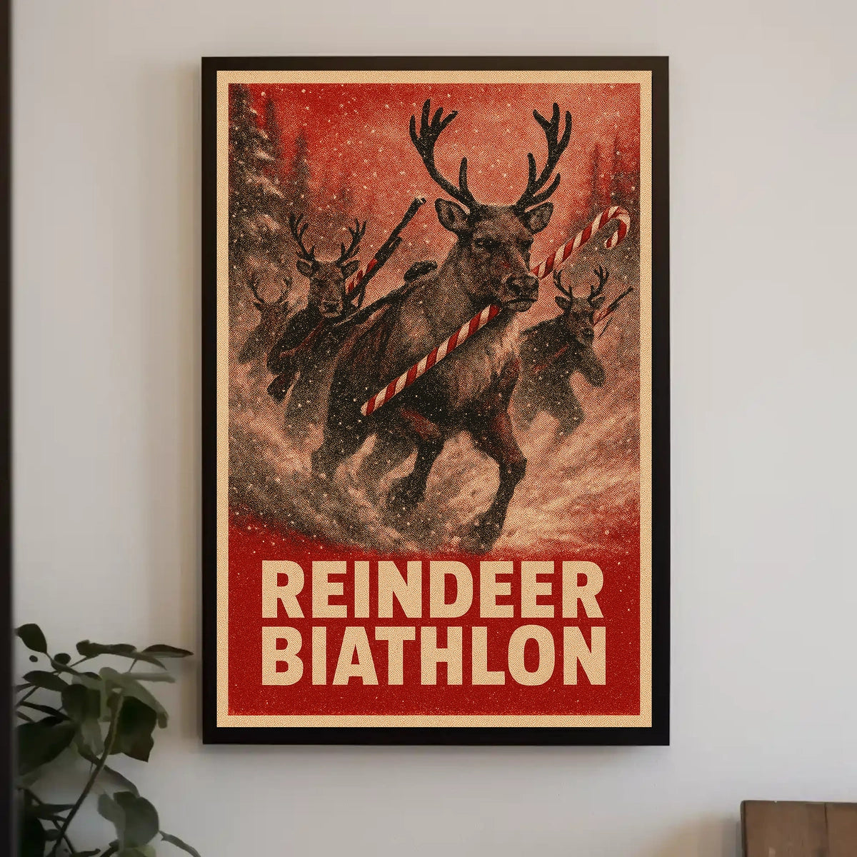 Reindeer Biathlon Extravaganza Poster