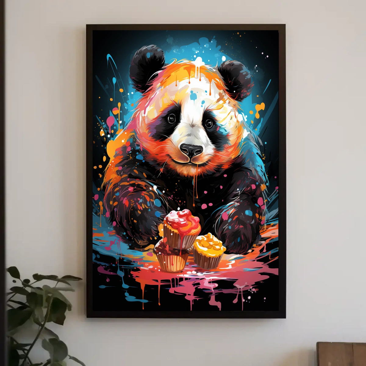 Colorful Panda Delight Poster