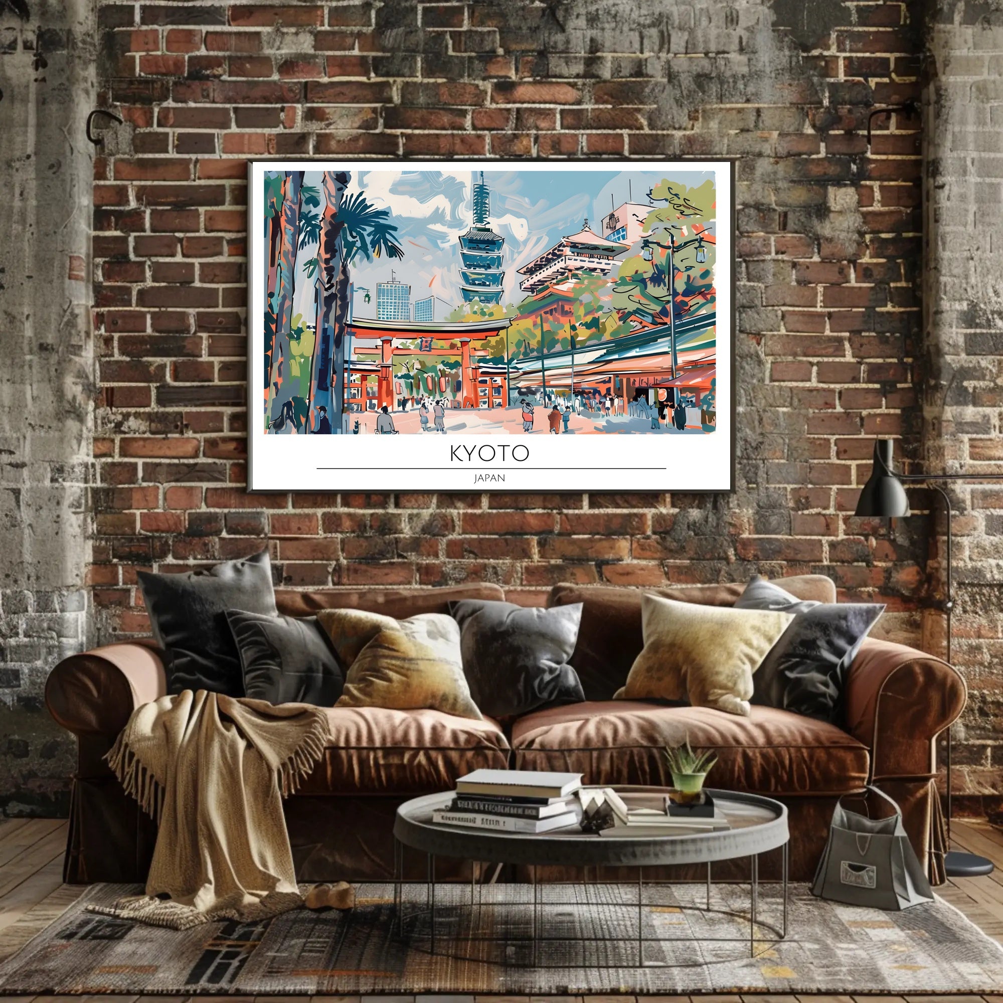 Vibrant Kyoto Scene Poster PosterGoat