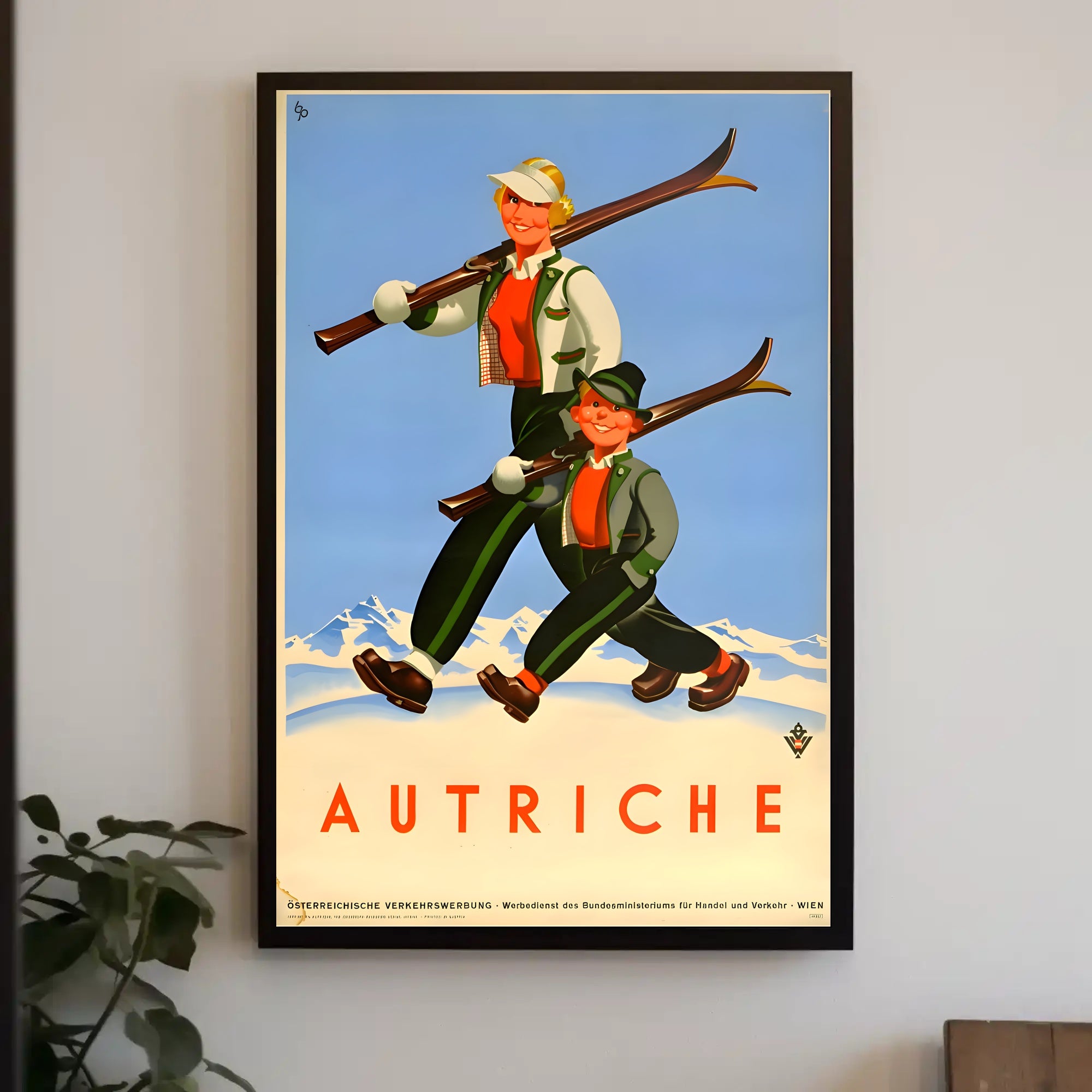 Austria Skiing Promotion Poster PosterGoat