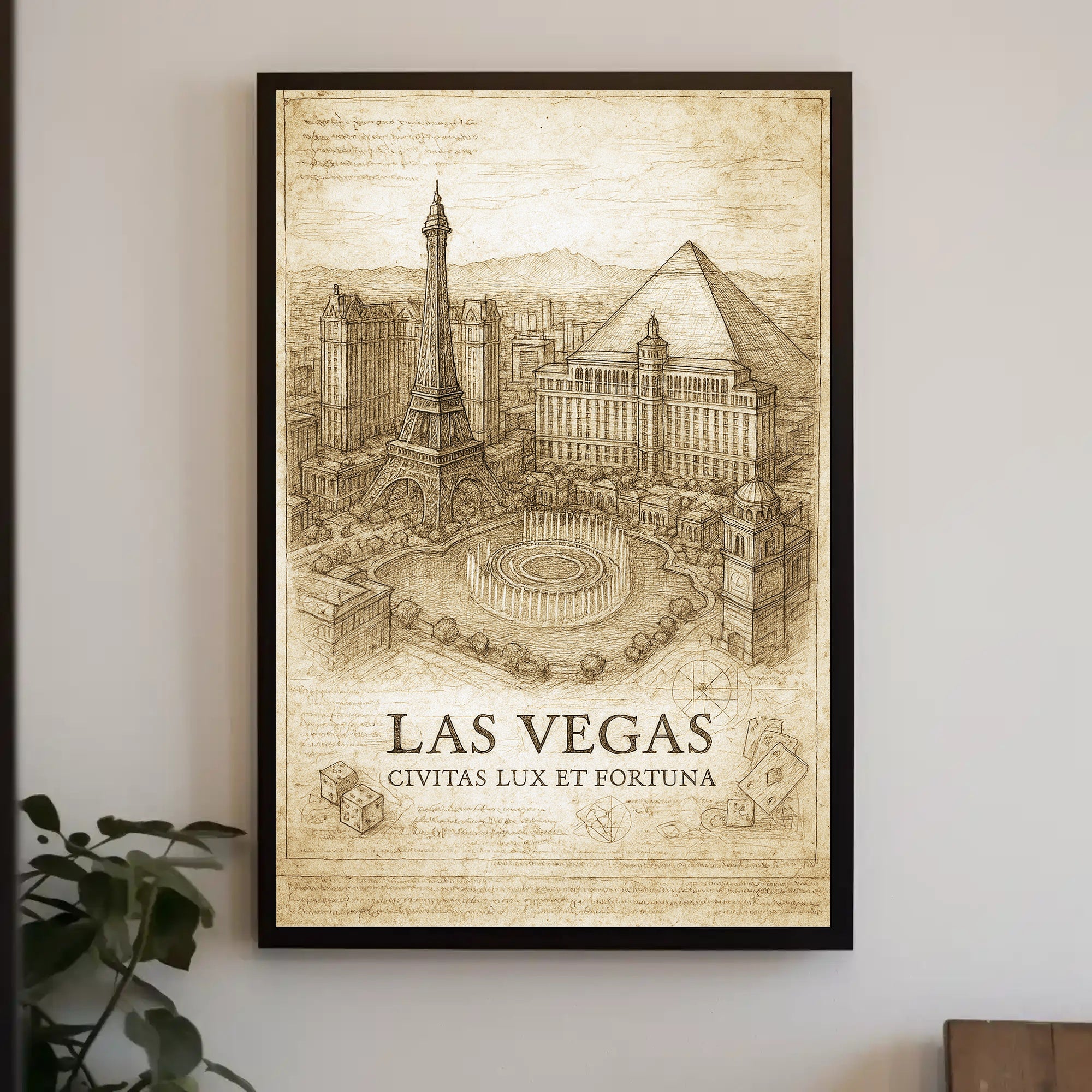 Las Vegas Civitas Lux et Fortuna Poster PosterGoat