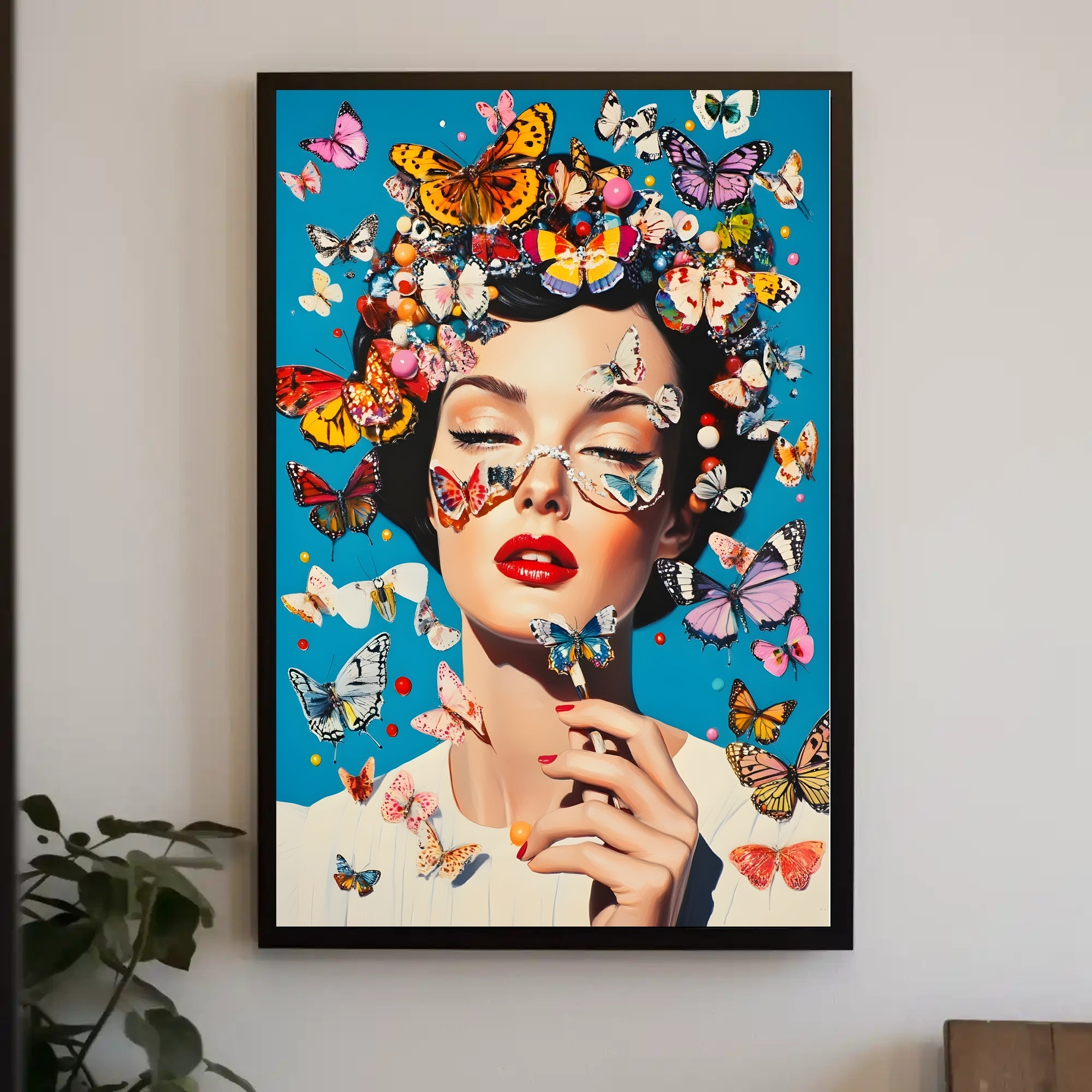 Butterfly Reverie Colorful Surreal Wall Art Print