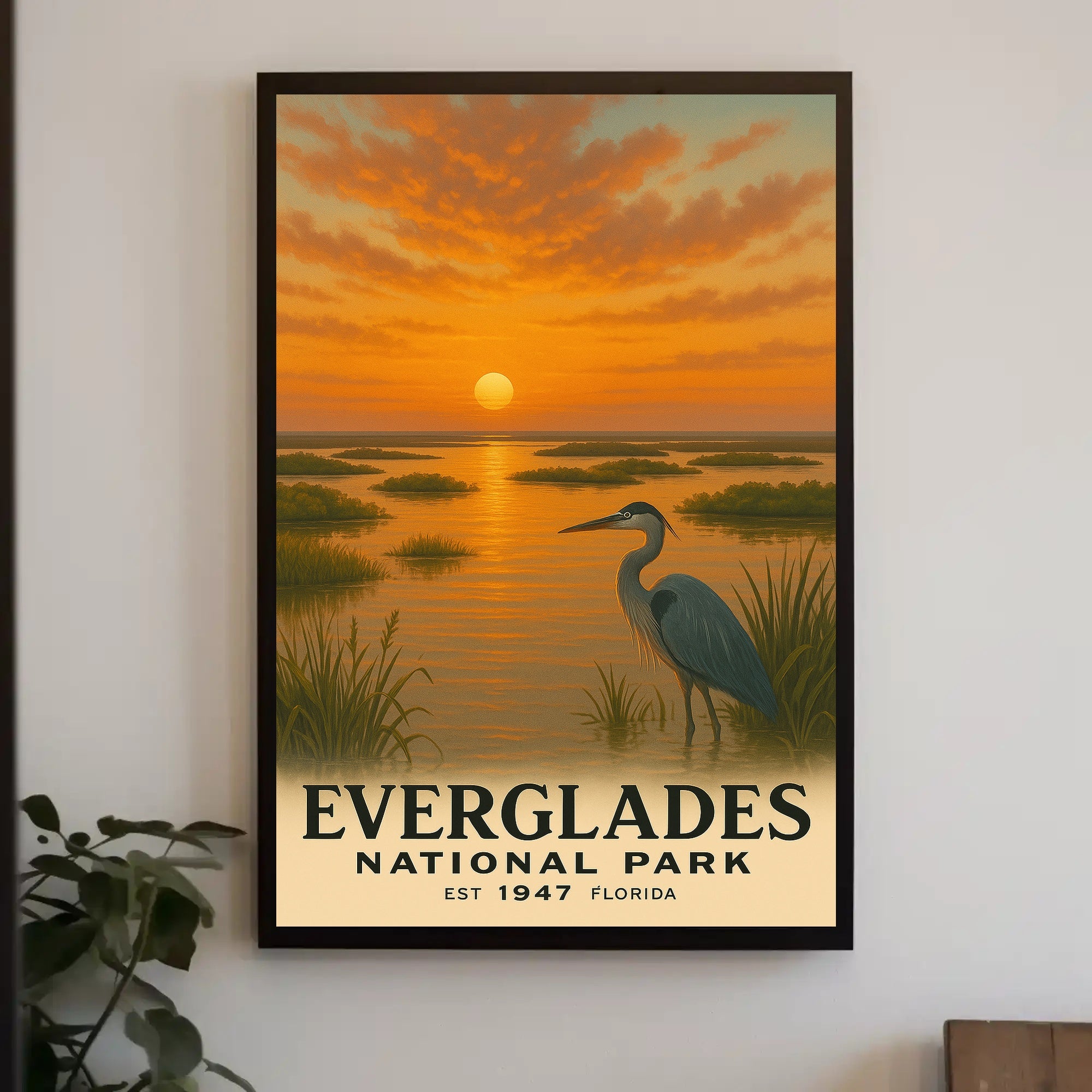 Everglades Vintage Art Print National Park Poster