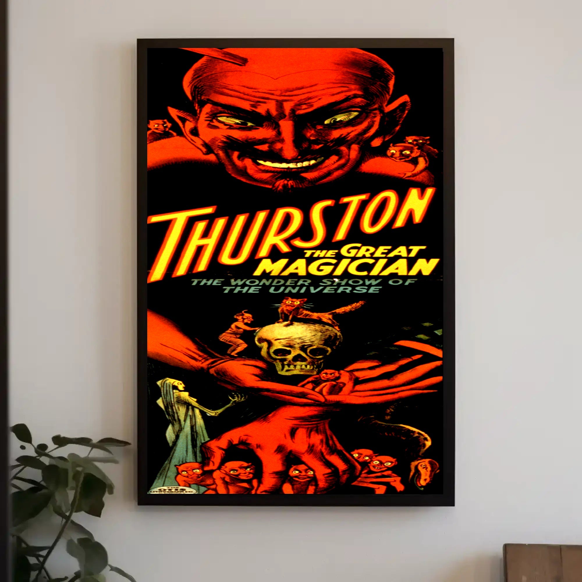 Vintage Magician's Devilish Show Magic Poster