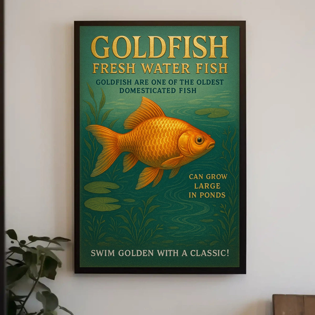 Goldfish Fresh Water Elegance Poster