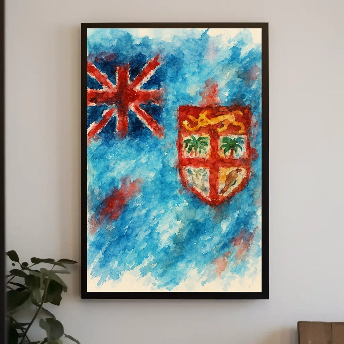Watercolor Flag Art Poster