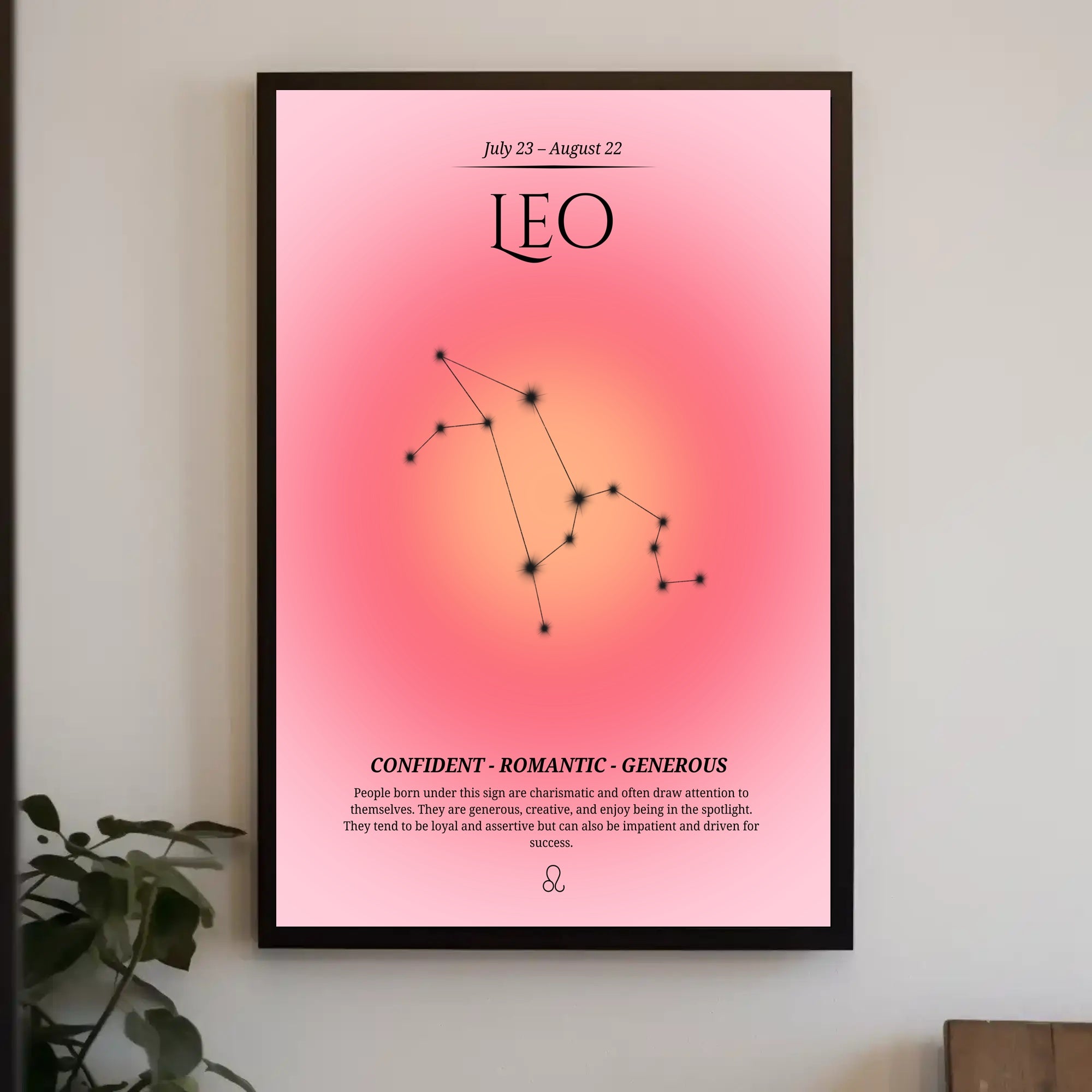Leo Zodiac Sign Art: Inspiring Space or Astronomy Poster PosterGoat