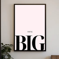 THINK BIG Minimalist Motivational or Quote Poster PosterGoat
